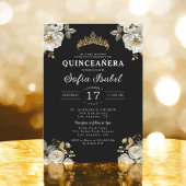 フローラ金ゴールドブラックプリンセスキンセアニェラ 招待状