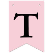 フローラ金ゴールドブラック結婚ピンクの花嫁へブンタン バンティングフラッグ (第1の旗)