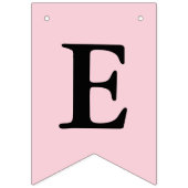 フローラ金ゴールドブラック結婚ピンクの花嫁へブンタン バンティングフラッグ (第3の旗)