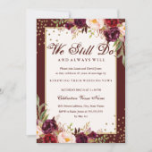 フローラ金ゴールドブルゴーニュ誓の更新記念日 招待状 (正面)