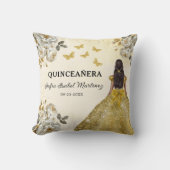 フローラ金ゴールドプリンセスキンセアニェラ誕生日 クッション (正面)