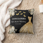 フローラ金ゴールドプリンセスキンセアニェラ誕生日 クッション (ブランケット)