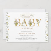 フローラ金ゴールドベビーの開花シャワー招待 (正面)