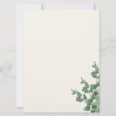 フローラ金ゴールドムスリムのアラビア語と英結婚語 招待状 (裏面)