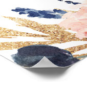 フローラ金ゴールドリハーサルディナーウェルカムサイン ポスター (角)