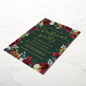 フローラ金ゴールドリーフ企業のクリスマスパーティー 箔招待状 (回転した状態)