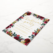 フローラ金ゴールドリーフ企業のクリスマスパーティー 箔招待状 (回転した状態)