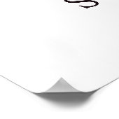 フローラ金ゴールドレター水彩赤ちゃんシャワー記号 ポスター (角)