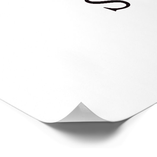 フローラ金ゴールドレター水彩赤ちゃんシャワー記号 ポスター (角)