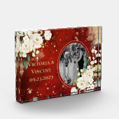 フローラ金ゴールドレッドクリーム結婚名のフォトブロック フォトブロック (左)