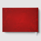 フローラ金ゴールドレッド中国の結婚ズ ゲストブック (裏面)