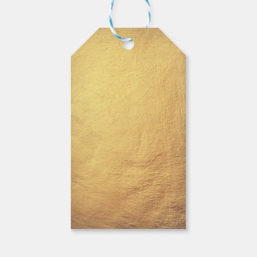 フローラ金ゴールドヴィンテージ茶パーティーブライダルシャワー ギフトタグ (裏面)