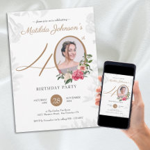 フローラ金ゴールド写真40歳の誕生日パーティー