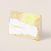 フローラ金ゴールド又は銀箔サンキューカード 箔カード (正面)
