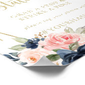 フローラ金ゴールド幾何自撮り局記号 ポスター (角)