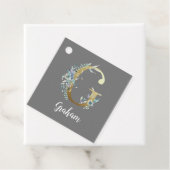 フローラ金ゴールド文字Gオン灰色 フェイバータグ (インサイチュ)