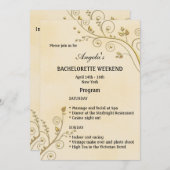 フローラ金ゴールド旅程バチェロレッテ週末招待状 プログラム (正面/裏面)