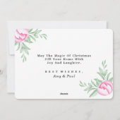 フローラ金ゴールド結婚したとクリスマスの写真 シーズンカード (裏面)