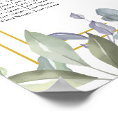 フローラ金ゴールド結婚の座席表 ポスター (角)