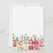 フローラ金ゴールド | 水モダン色ブライダルブランチ 招待状 (裏面)