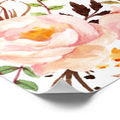 フローラ金ゴールド | 40+テーブル結婚の座席表 ポスター (角)