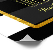 フローラ金ストライプ箔結婚の座席表 ポスター (角)