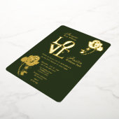 フローラ金箔招待状 箔招待状 (回転した状態)