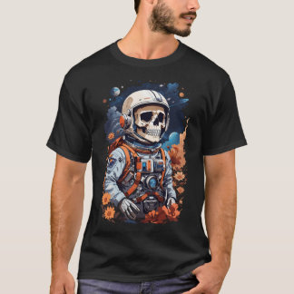 フローラ銀河系宇宙飛行士スケルトンの旅 Tシャツ