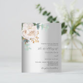 フローラ銀緑結婚式招待状 (スタンド正面)