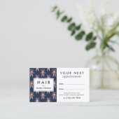 フローラ鋏模様美容師アポイントメント 予約カード (スタンド正面)