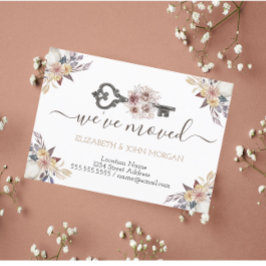 フローラ鍵の新しいアドレスの通知を移動 案内ポストカード