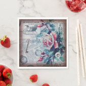 フローラ鍵エフェメラデクページ スタンダードランチョンナプキン (インサイチュ)