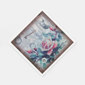 フローラ鍵エフェメラデクページ スタンダードランチョンナプキン (角)