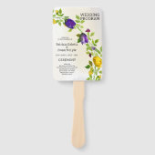 フローラ長方形ウェディングプログラム ハンドファン (正面)