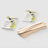 フローラ長方形ウェディングプログラム ハンドファン (組立なし)