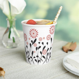 フローラ開花かわいいシンプルファッション赤かわいい女の子n 紙コップ