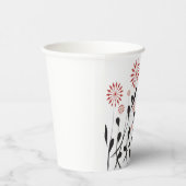 フローラ開花かわいいシンプルファッション赤かわいい女の子n 紙コップ (右)
