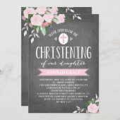 フローラ開花シャルボード | 《キリスト教》洗礼式や命名式招待状 招待状 (正面/裏面)