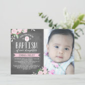 フローラ開花シャルボード |バプテスマ招待状 招待状 (スタンド正面)