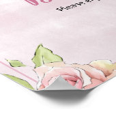 フローラ開花デザートバーパーティー標識 ポスター (角)