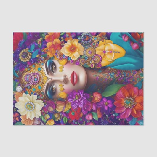 フローラ開花トレンディーの切り離しティッシュペーパー 薄葉紙 (正面)