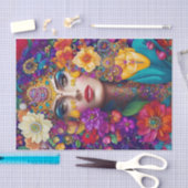 フローラ開花トレンディーの切り離しティッシュペーパー 薄葉紙 (クラフト)