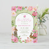 フローラ開花バニー誕生日 招待状 (スタンド正面)