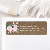 フローラ開花バーラップ差出人住所ラベル ラベル (インサイチュ)