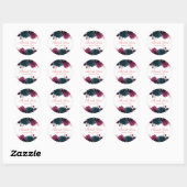 フローラ開花ピンクサンキュー – Circle Sticker ラウンドシール (シート)