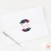 フローラ開花ピンクサンキュー – Circle Sticker ラウンドシール (封筒)