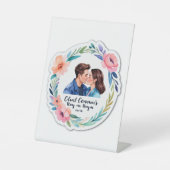 フローラ開花ロマンス結婚式招待状 台座サイン (正面)