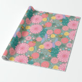 フローラ開花包装紙 ラッピングペーパー (アンロールド)