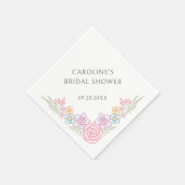 フローラ開花春夏ブライダルシャワー スタンダードカクテルナプキン (角)