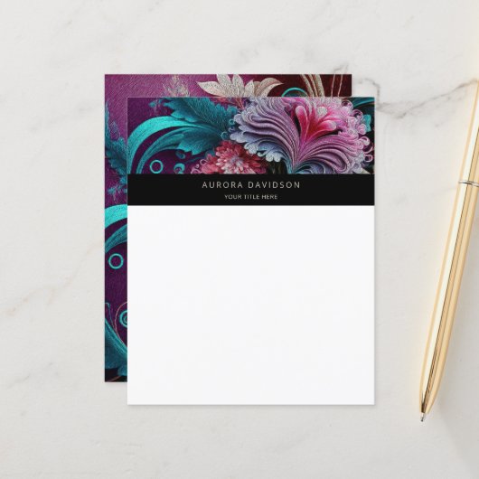 フローラ開花水彩カスタム紙 (正面/裏面インサイチュ)